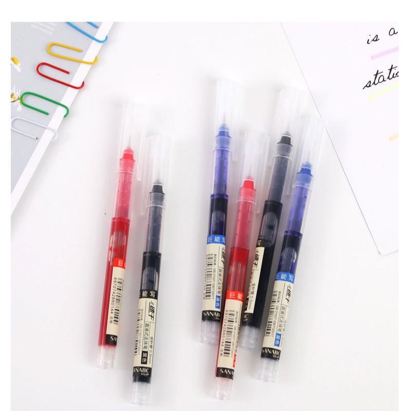 6-Pack Liquid Ink Pens, 0.5mm Needle Tip, Quick-Dry Ink, Large Capacity, Smooth Writing, Ideal for Students and Office Use