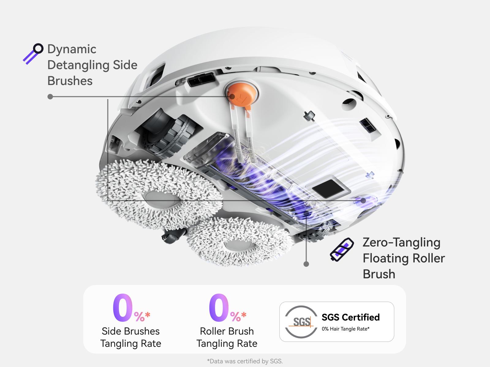 NARWAL Freo Z10 Robot Vacuum and Mop Combo, Tangle Free Robot Mop, 15,000Pa Suction, Adapts to Hard-to-Reach Areas, Self-Emptying, Mop Washing & Drying, Obstacle Avoidance, for Pet Hair & Hard Floor