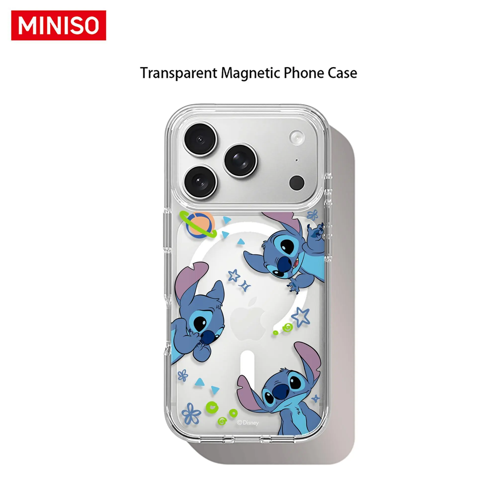 Disney Stitch Space Adventure All-Over Print Phone Case Transparent Magnetic Shockproof case suitable for iphone 17 Pro Max/17 Pro/17 Air/17/16/15/14/13/12/11 Series