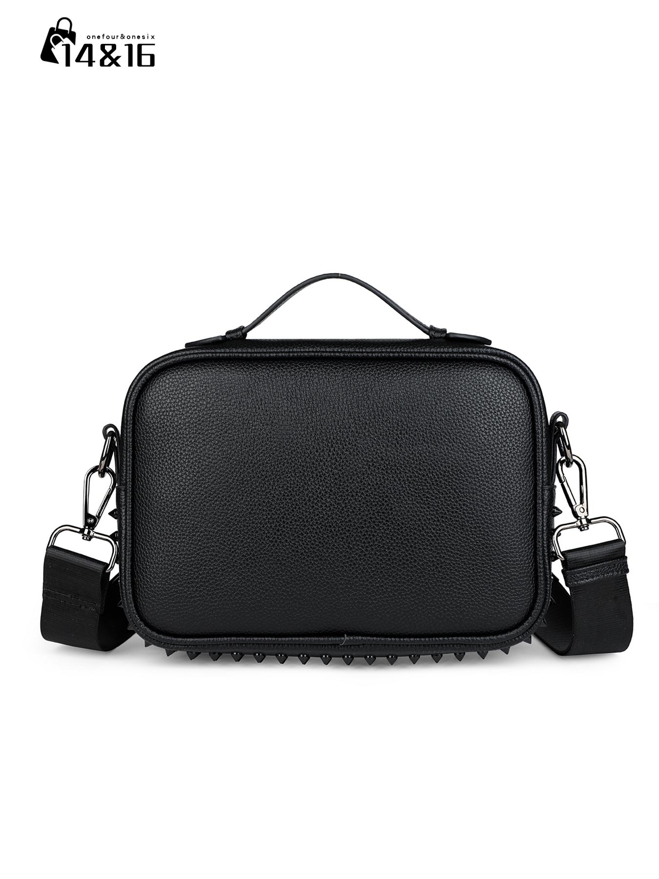 Men's Fashion Rivets Crossbody Bag, Casual Single Shoulder Bag, One Shoulder Bag, Rivet Design, Lightweight and Portable, Large Capacity, All Seasons, Casual Messenger Bags