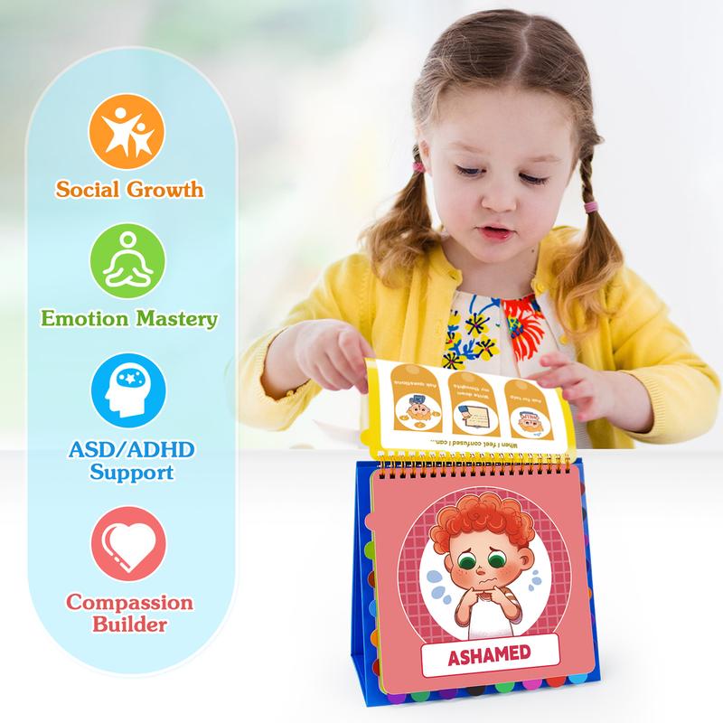Feelings and Emotions Book for Young learners,22 Moods/Emotions,Understanding Emotions Toys,Social Emotional Flipbook,ADHD & Autism Learning Materials,Calm Down Corner Supplies,Suitable for teachers and parents Feelings and Emotions Book for Young learners,22 Moods/Emotions,Understanding Emotions Toys,Social Emotional Flipbook,ADHD & Autism Learning Materials,Calm Down Corner Supplies,Suitable for teachers and parents