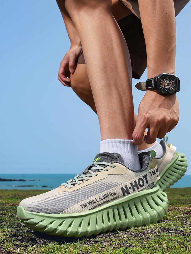 Unisex Trendy Lightweight Shock-Absorbing Outdoor Running Athletic Shoes, Fashion Sports Style, Comfortable Cushioning, Non-Slip Breathable Design