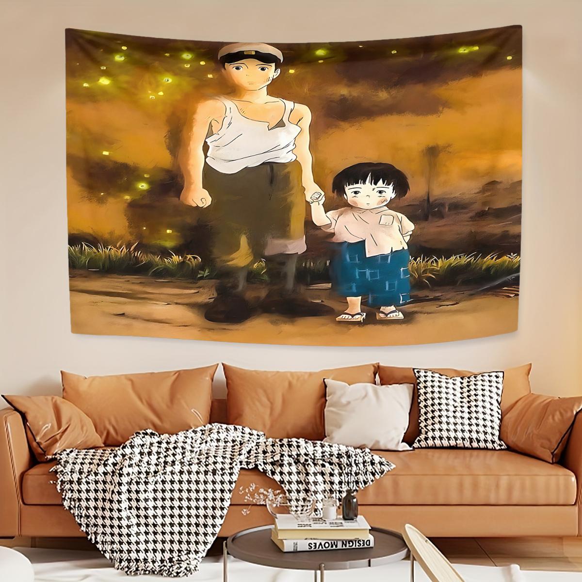 Grave of the Fireflies connection  Tapestry, Exquisite Patterns, Soft Fabrics, Perfect for Sofa or Bed Decoration, Comfortable Home Decoration, Bohemian Home Decoration