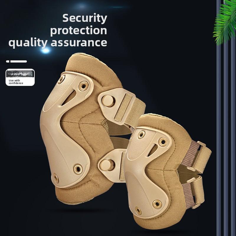 Tactical Knee and Elbow Pad Set, Outdoor Men's Military Style, Kneeling and Crawling Training Equipment, Riding Protective Gear, Four-piece Set