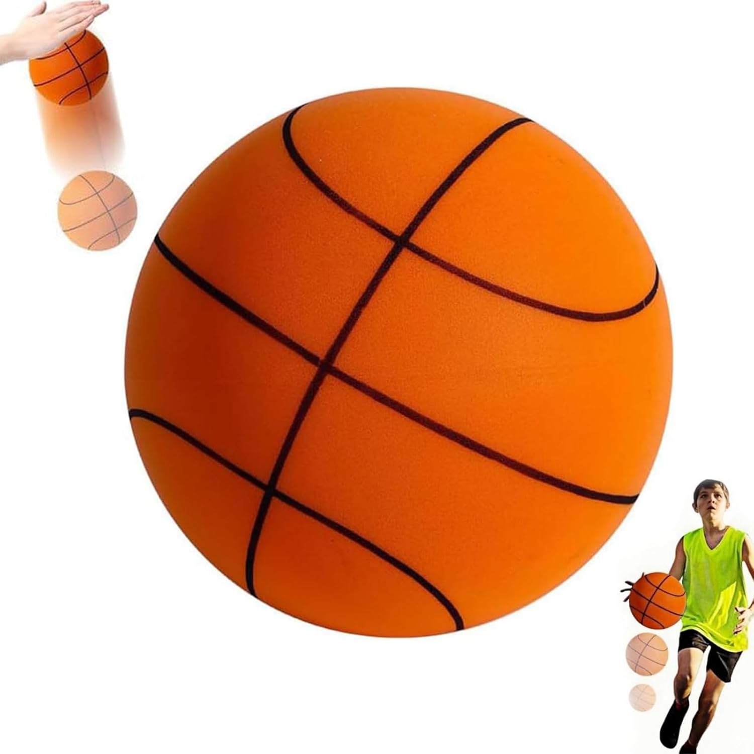 Silent Indoor Basketball Training Ball, Foam Practice Ball (8.3 Inch), Perfect for Quiet Play & Home Use, Durable Design