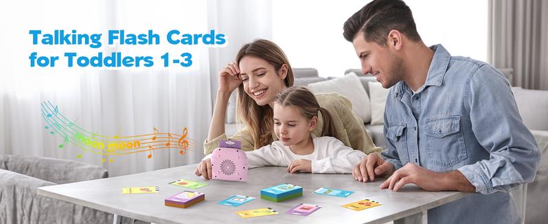 Talking Flash Cards English Spanish Bilingual Learning Device for Toddlers Ages 2 to 8 Montessori Language Development with 224 Words Perfect Halloween Christmas 2026 New Year Gift Educational Sensory Toy