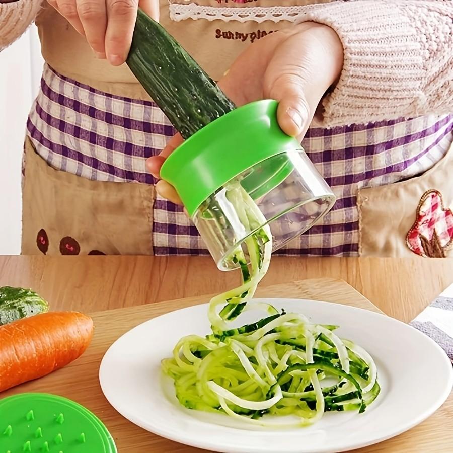 1pc Multi-Functional Spiral Vegetable Slicer, Handheld Veggie Grater, Carrot Cucumber Zucchini Cutter, Kitchen Salad Tool, Gift Idea