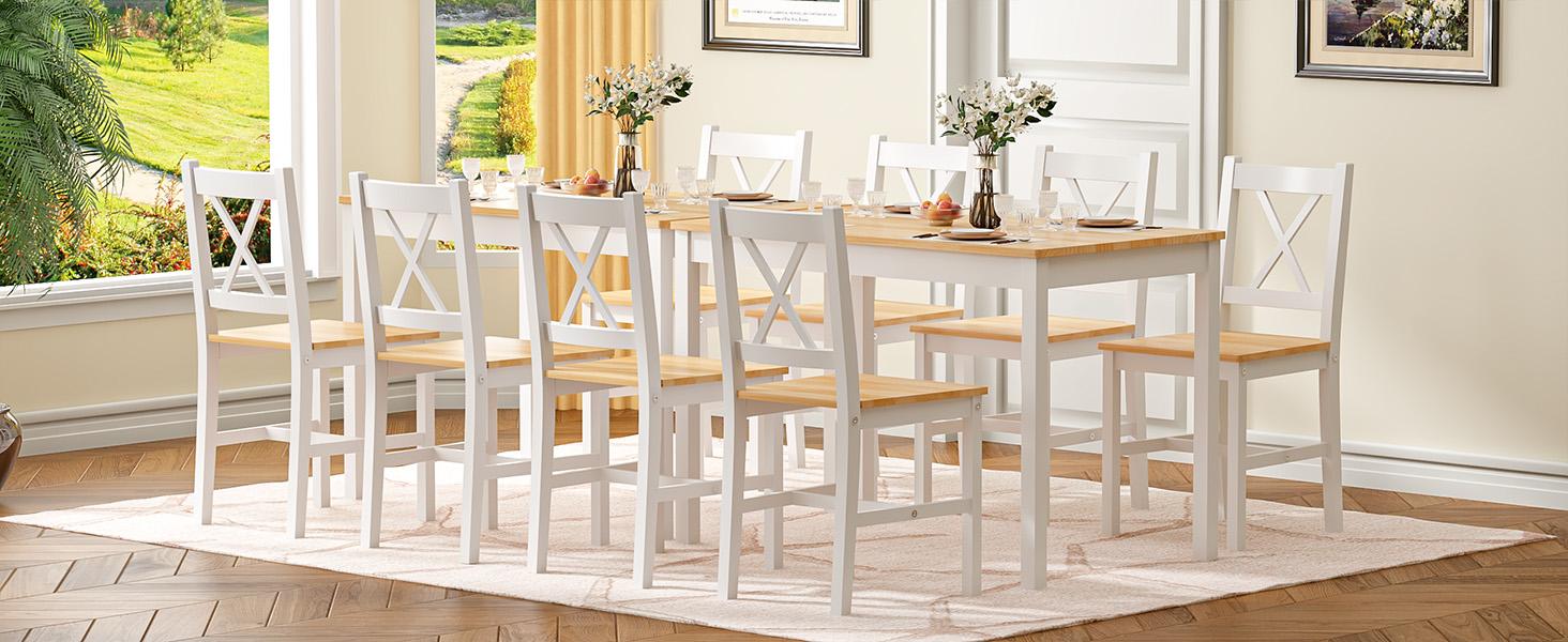 5-Piece Modern Kitchen Table Set w/ 4 Chairs, Space-Saving Rectangular Design, Easy Assembly, Perfect for Small Dining Rooms, Stylish & Durable Home Wicker Furniture Set Wooden Dresser Set