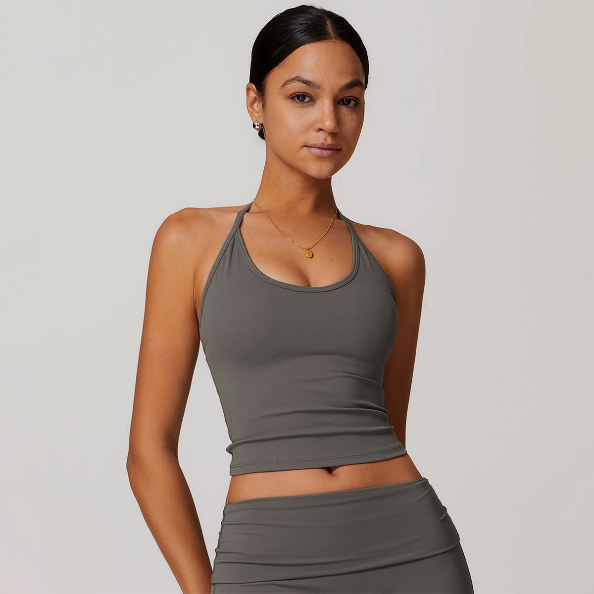 MASKERT Women's Yoga High Elasticity Tank Top Buttery Soft Home Commuting Activewear for Yoga Gym & Fitness