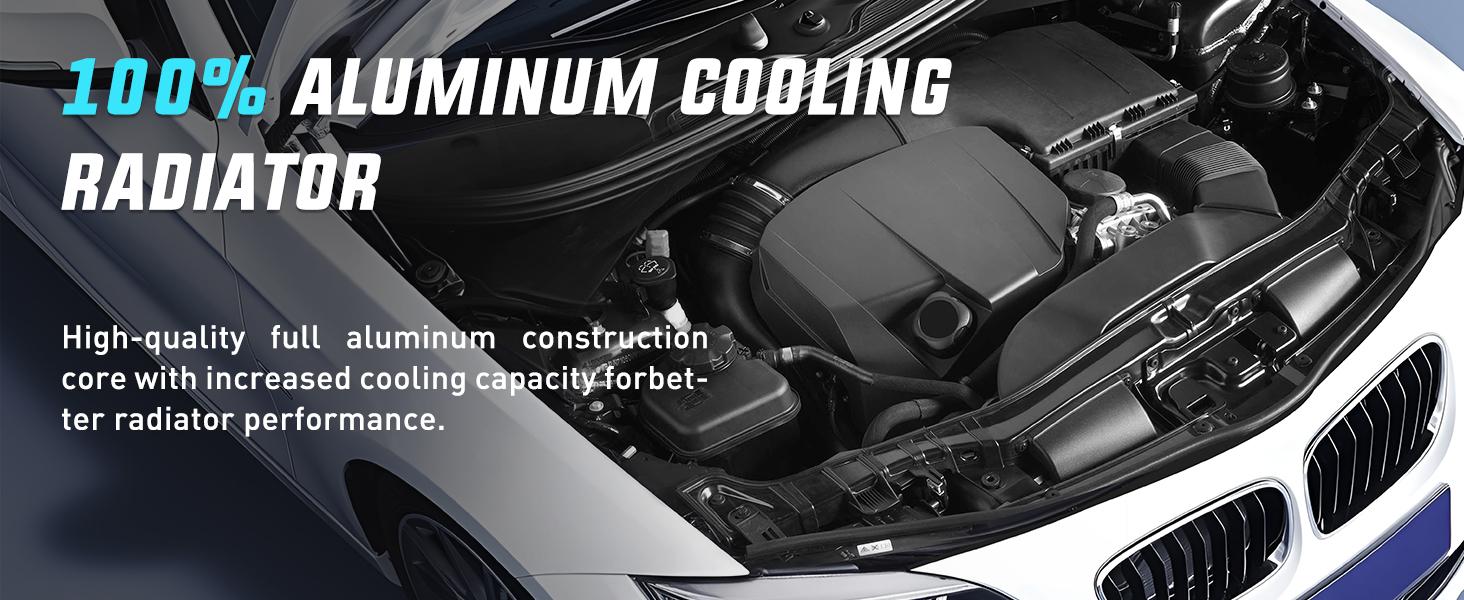 Nilight 1x New Complete 34-in Aluminum Core Radiator - 101% Leak Tested, Precision Fold, for Chevy/GMC Silverado, Suburban, Suburban 2500 (2003-2006), Tahoe, GMC Sierra 1500 Classic (2007), Yukon XL, Cadillac Escalade, Auto Transmission (1999-2013 Fits),,