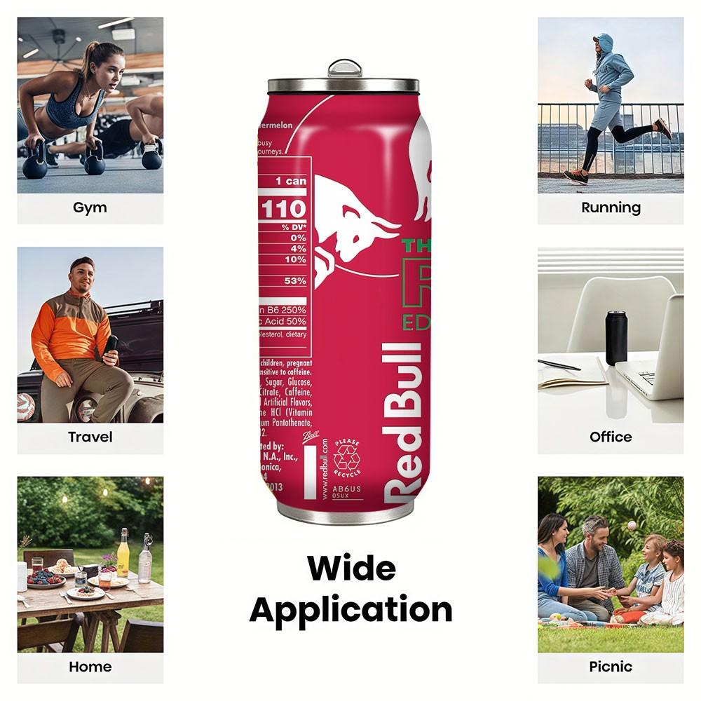 1pc 17oz Sports Insulated Cup, 304 Stainless Steel Vacuum Cup, Portable Camping Cup, Leak-Proof Straw Cup, Hot and Cold Drink Cup