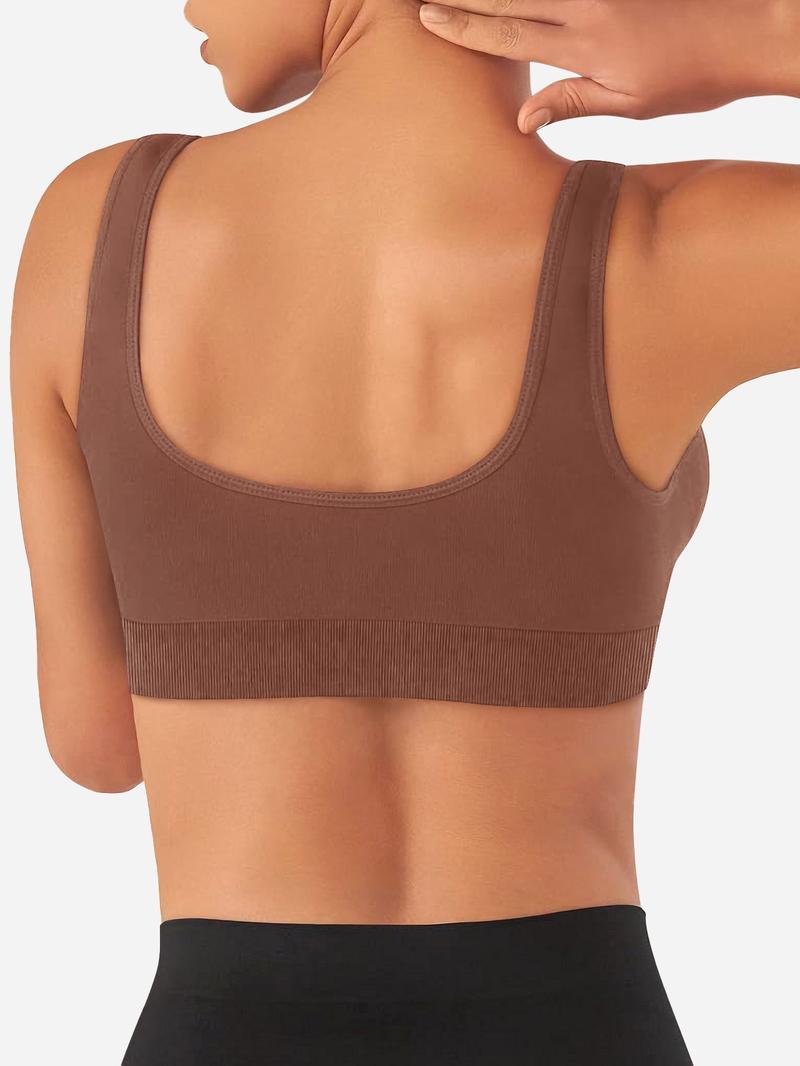 Everyday Bras for Women Wide Straps No Underwire Seamless Smooth Bralette Full Coverage Comfy Everyday Bras, All Seasons Unlined Breathable Bra