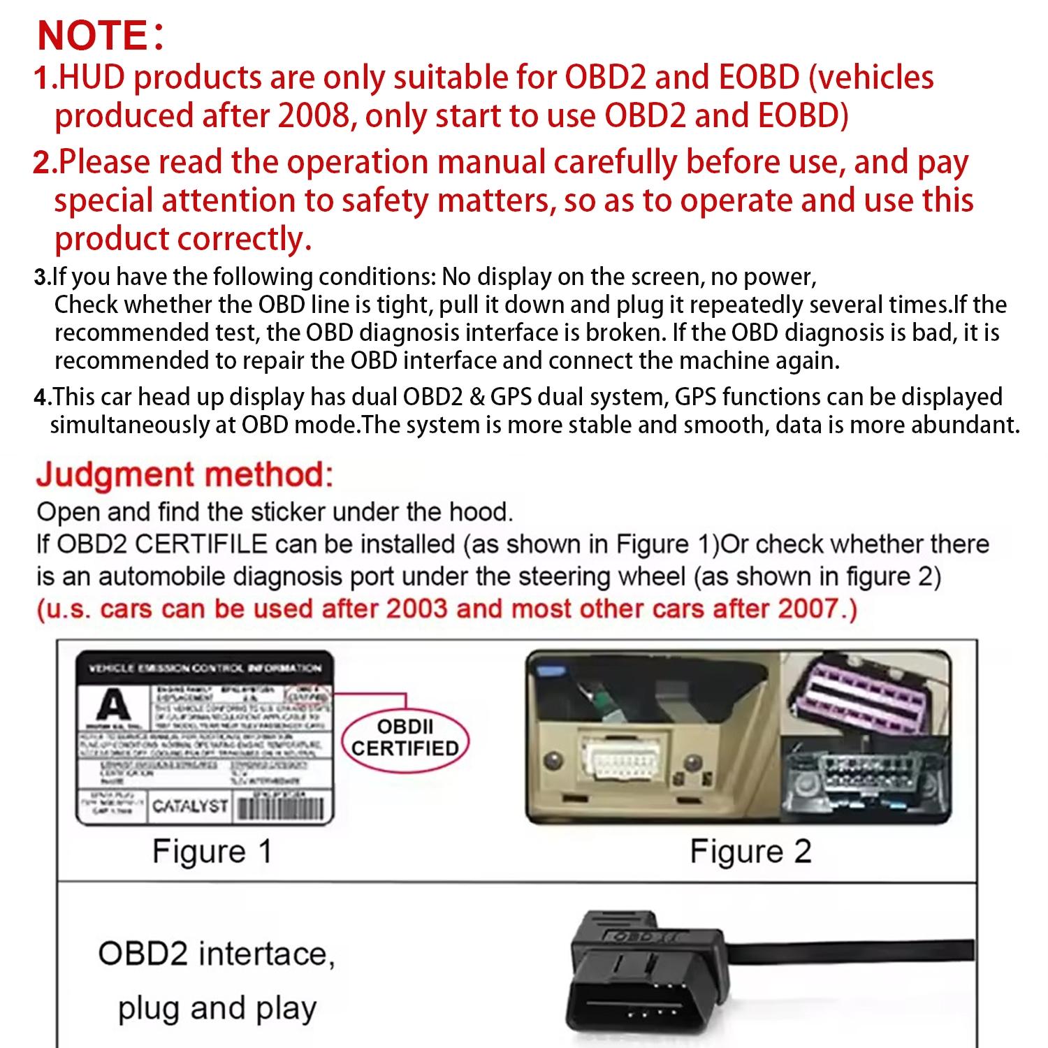 XS LCD Head-Up Display, GPS + Obd2 Scanner Car Diagnostic Tool, Multi-Function Hud Monitor, Angle Gauge, Pulse Meter, Speedometer, Car Display Screen