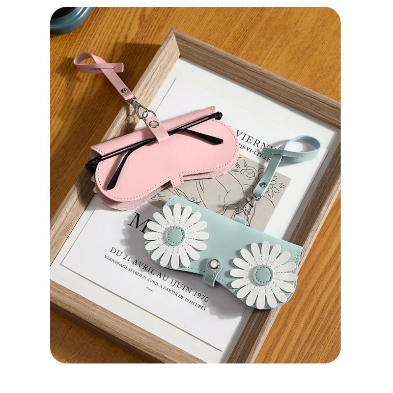 Cute glasses clip ins fashion sunglasses bag portable sunglasses case protective cover unisex bag accessory