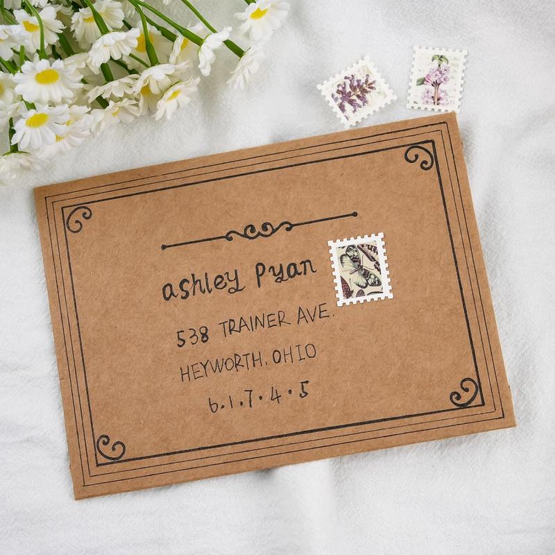 1/2 Set Rectangular Postage Stamp Punch 1X 0.8 Inch, Scalloped Rectangle Lever Action Craft Punch for Paper Crafting Scrapbooking DIY Card Making Arts Crafts Supplies