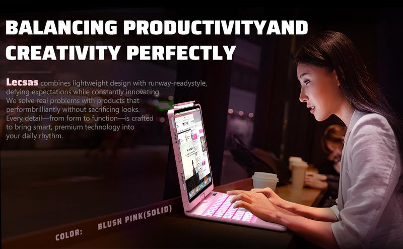 Touch Keyboard Case for iPad Air 11-inch (M3 2025 / M2 2024)& iPad Pro 13(4th/3rd/2nd/1st Gen):Multi-Touch Trackpad,360°Rotatable Thin Light for iPad Air 5/4 Gen