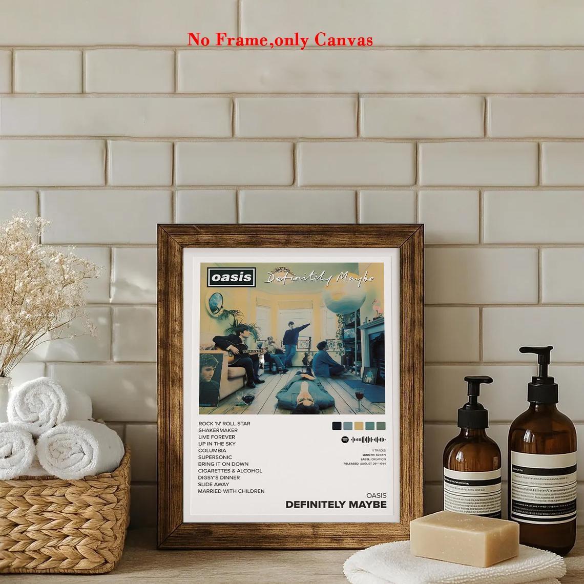 1pc Oasis Poster Album Cover Art, Unique Artwork, Music Room Wall Decor, 1994 Decoration, Perfect Home Decor & Creative Gift, Universal Setting