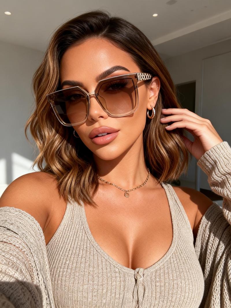 Rectangular Vintage Style Women's Sunglasses, Perfect for Driving, Vacation, Festivals and More