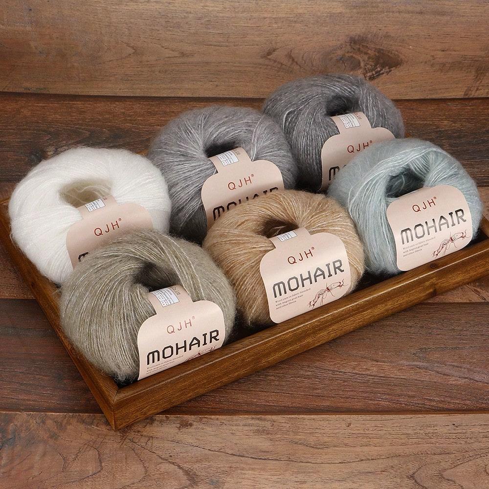 2pcs High Quality Soft & Warm Mohair Blend Yarn, Ideal for DIY Hand Knitting & Crocheting Elegant Sweaters, Shawls, Scarves