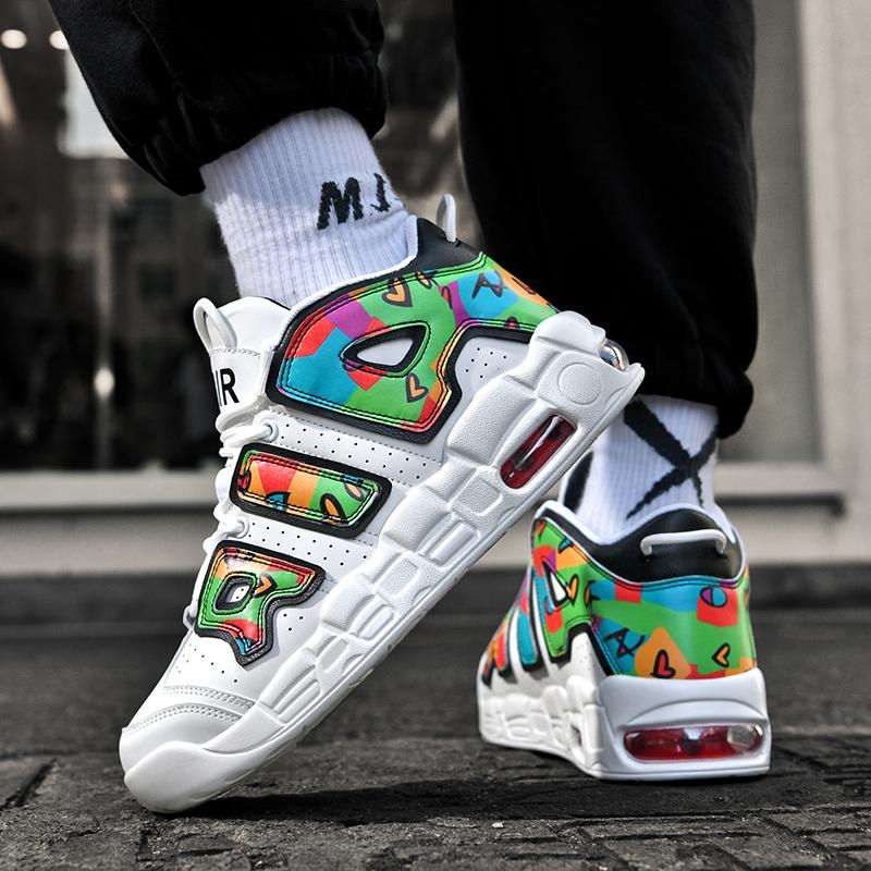 Unisex Fashion Casual Sports Shoes, Stylish Basketball Shoes, Shock Absorption Comfortable Shoes, Sizes 36-47, Men and Women