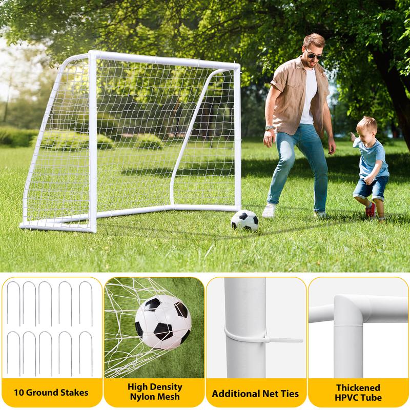 ZENY 8/10/12ft Soccer Goal Net PVC Frame Soccer Net Portable for Adult Kids Home Outdoor Soccer Training W/Carry Bag ZENY 8/10/12ft Soccer Goal Net PVC Frame Soccer Net Portable for Adult Kids Home Outdoor Soccer Training W/Carry Bag