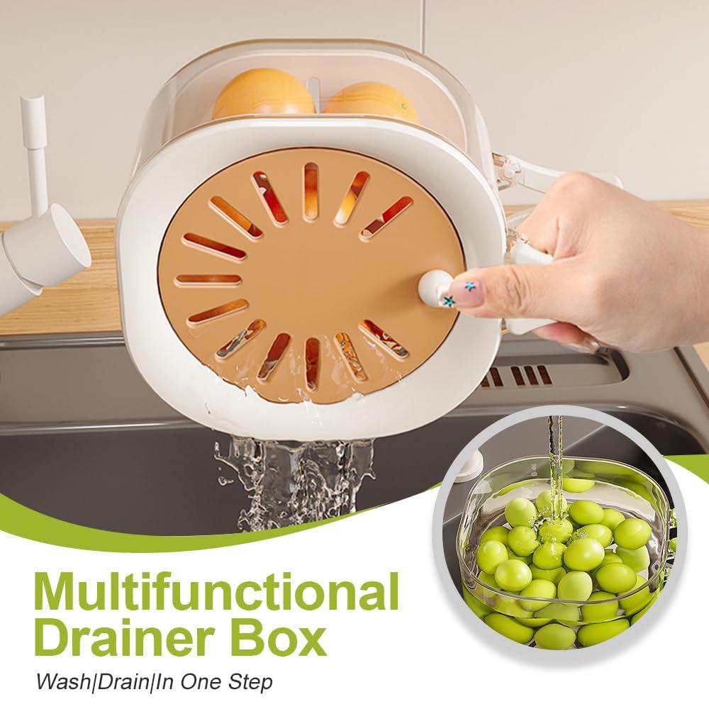 Rotatable colander, Kitchen Draining Bowl Vegetable Washing Basket, Fruit Vegetable Washing Sink Soup Basket Berry washer, Food strainer cut fruit colander, Small collapsible folding basket with handle strainer set plastic, Mini house kit, Kitchen gifts Rotatable colander, Kitchen Draining Bowl Vegetable Washing Basket, Fruit Vegetable Washing Sink Soup Basket Berry washer, Food strainer cut fruit colander, Small collapsible folding basket with handle strainer set plastic, Mini house kit, Kitchen gifts