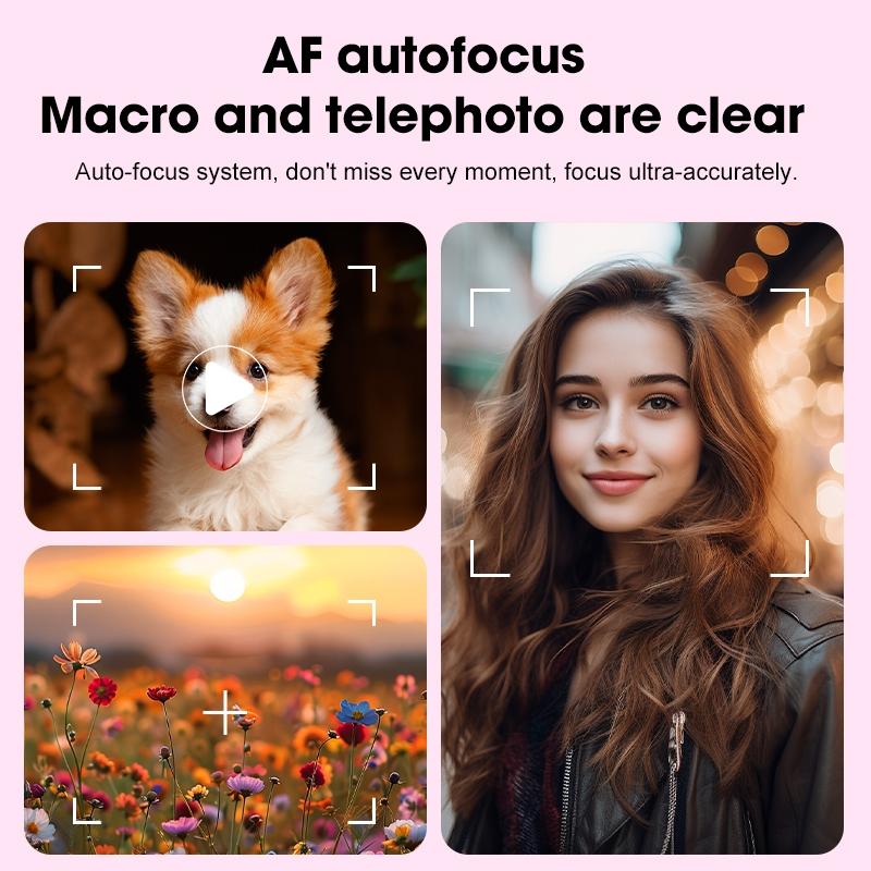 Digital Camera, 16X Zoom, Anti-Shake, Transparent Body with Visible Internal Structure, Beginner Digital Camera for Students and Photography Beginners