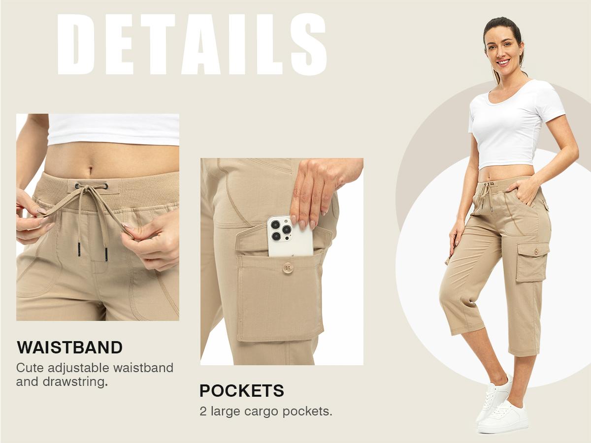 YSENTO Women's Cargo Pants  Plus Size Outdoor Lightweight Capris Casual Trip Loose Shorts Summer Style Moms over 30 Comfy wear ootd Bottoms Basic Pink  #SpringFresh