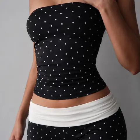 Polka Dot Halter Top and Shorts Set, Women's Casual Summer, Sleeveless Crop Top, High Waist Shorts, Perfect for Daily Wear, Casual Everyday Set