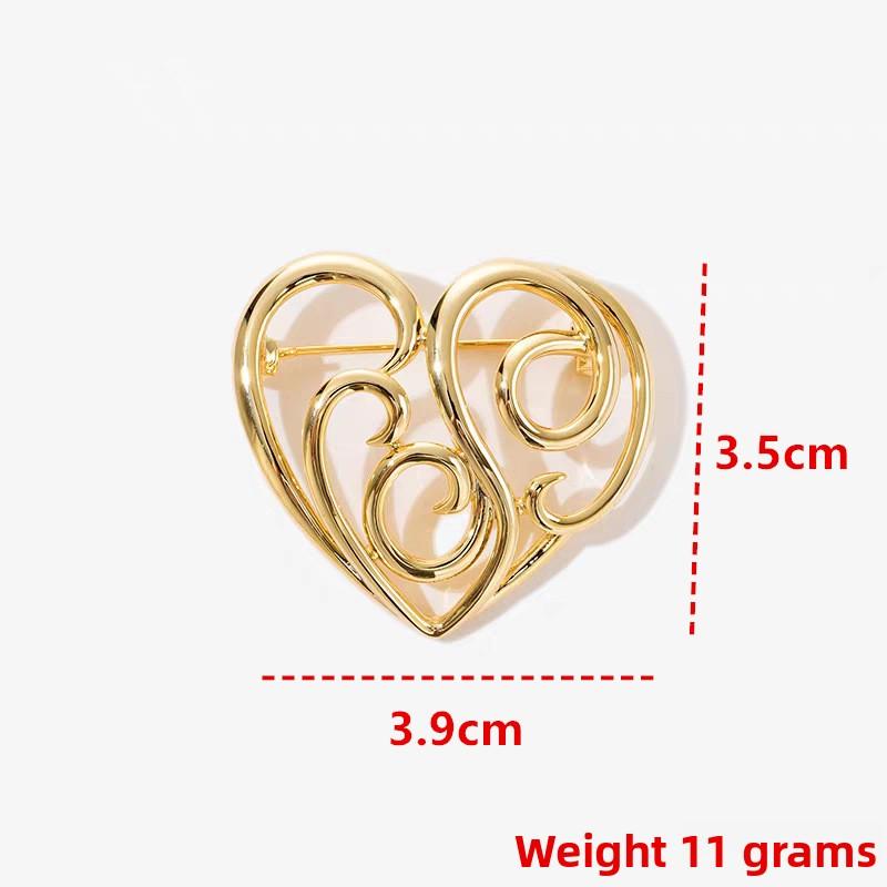 Casualcut out heart brooch fashioneasiest for matchniche style corsage high-end fashion tape pin