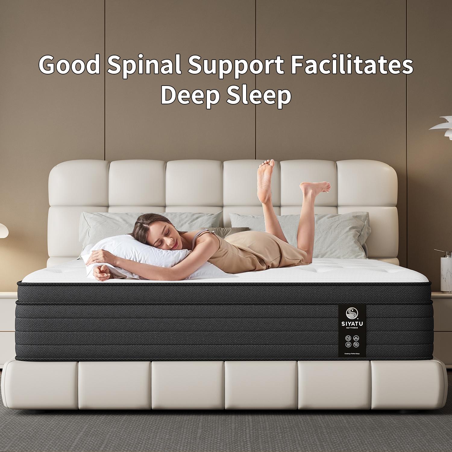 12 inch Twin Full Queen King Boxed Memory Foam Mattress with Strong Edge Support High-Quality for All Sleepers Black and White Standard Bed Frames Restorative Rest