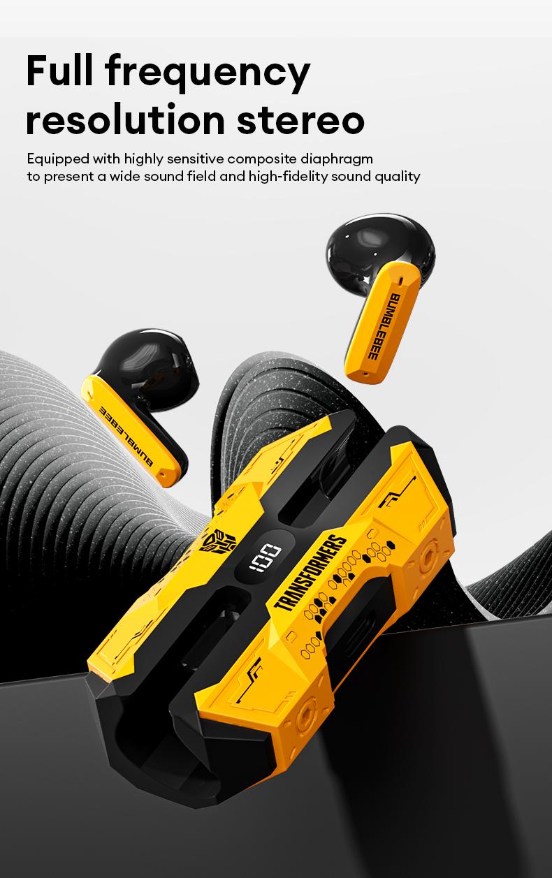 TRANSFORMERS TF-T51 In-Ear Wireless Earphones with 2025 New Bluetooth 6.0 for Faster, More Stable Connection & Lower Power Use, Immersive Full-Frequency Stereo Sound, High-Resolution Audio, Wireless Headphones for Music & Phone Calls