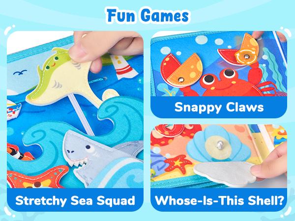 JoyCat Busy Board, Felt Quiet Toy Activity Board with Life Skills, Cognition, Sorting, Autism Sensory Toys, Travel Toys, Gift for Boys & Girls JoyCat Busy Board, Felt Quiet Toy Activity Board with Life Skills, Cognition, Sorting, Autism Sensory Toys, Travel Toys, Gift for Boys & Girls