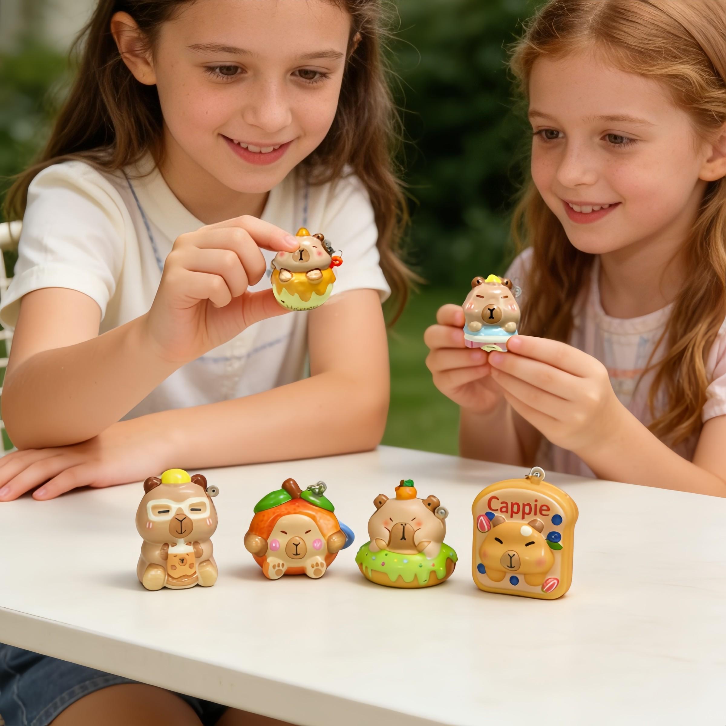 Surprised Blind Box Capybara Doll Toy ，3pcs Capybara  Toys • Slowly Ascending Toy • Suitable for Party Gifts, Birthday Gift Bag Fillers, Classroom Prizes • Christmas,  Easter and  Assorted Varieties，Capybara Keychain，fidget toys，squishy toys，sensory toys