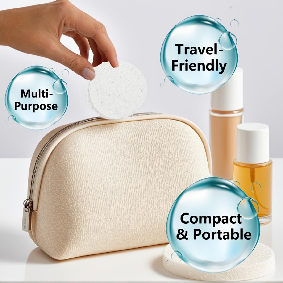 Trending 50-Pack Compressed Facial Sponges, Premium Natural Cellulose Face Wash Puff, Game-Changer Deep Cleansing Skin Sponge for Mud Mask, Lifesaver Travel-Size Makeup Removal Tool, Hot Sale Beauty Hack, Facial Care Tools