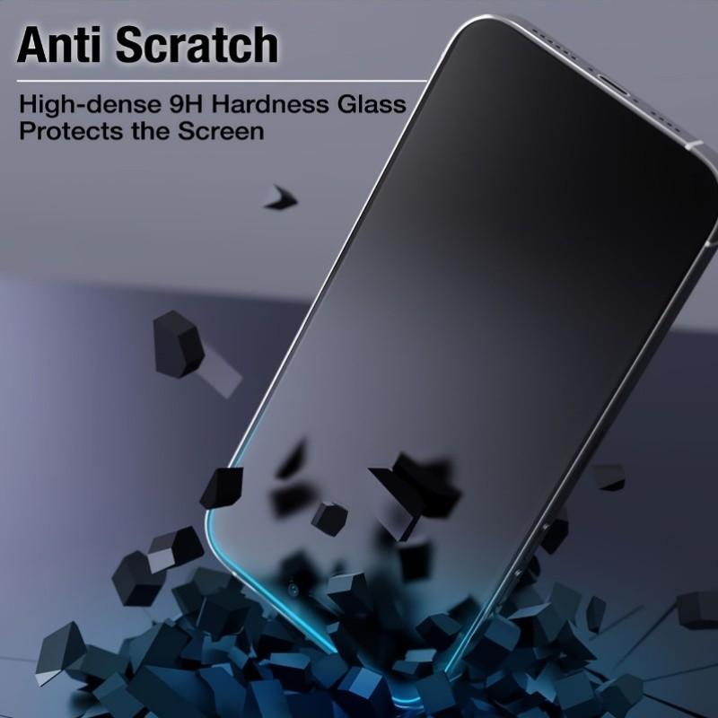 2-Pack Matte Privacy Screen Protector, Easy Alignment Kit, Compatible with iPhone 17/16 Pro Max/15 Pro/14/13 Pro/12/11/x/XS Max/XR, 9h+ Tempered Glass, Anti-Fingerprint, Face ID Compatible, Seamless Fit