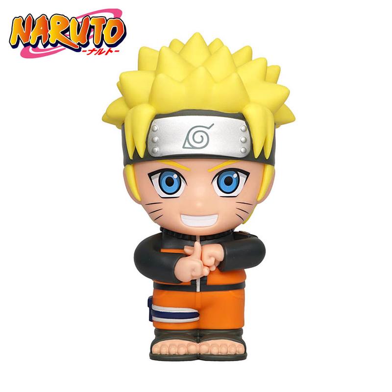L-1PC Naruto Officially Licensed Naruto Anime Figure Piggy Bank Money Box Scene Ornaments Movie Peripherals Collection Large Capacity Durable PVC Material Decorate Desktop Bedroom Friend Gifts Christmas Present