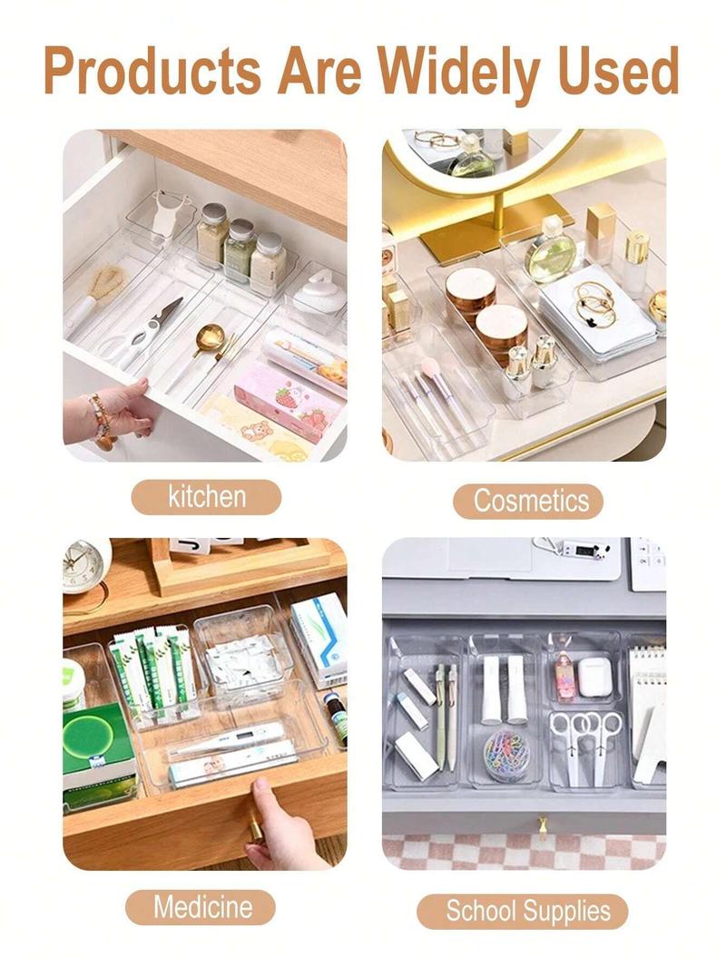 Valentine's Day Gift for Women, Transparent Plastic Storage Box, Large Capacity, Visible Design, Ideal for Cosmetics