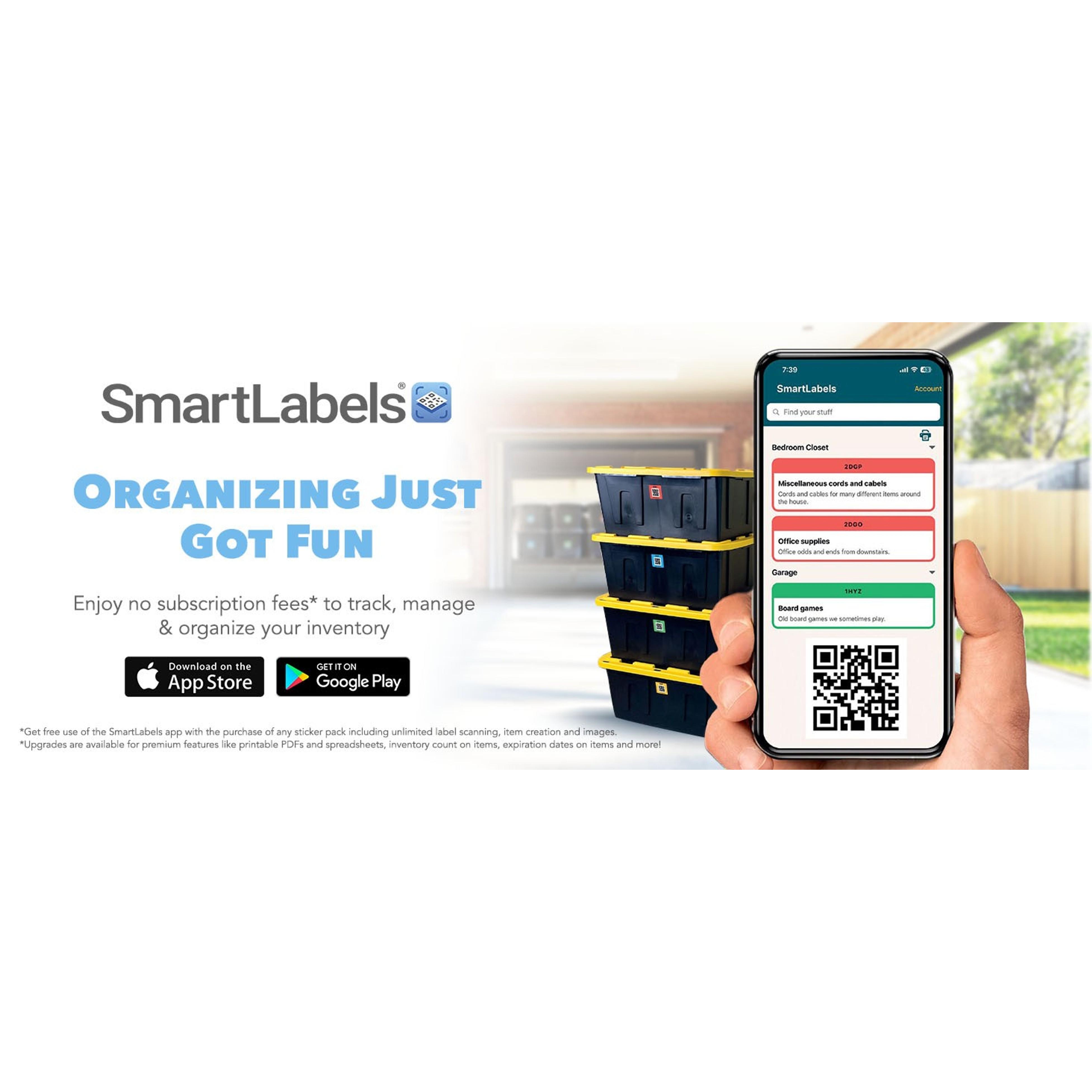 QR Code Stickers with AI Photo Analysis App - Auto-Creates Item Descriptions - No Typing - Made in USA - QR Code Labels for Storage & Inventory Tracking, Organization & Moving, 48 PackGift