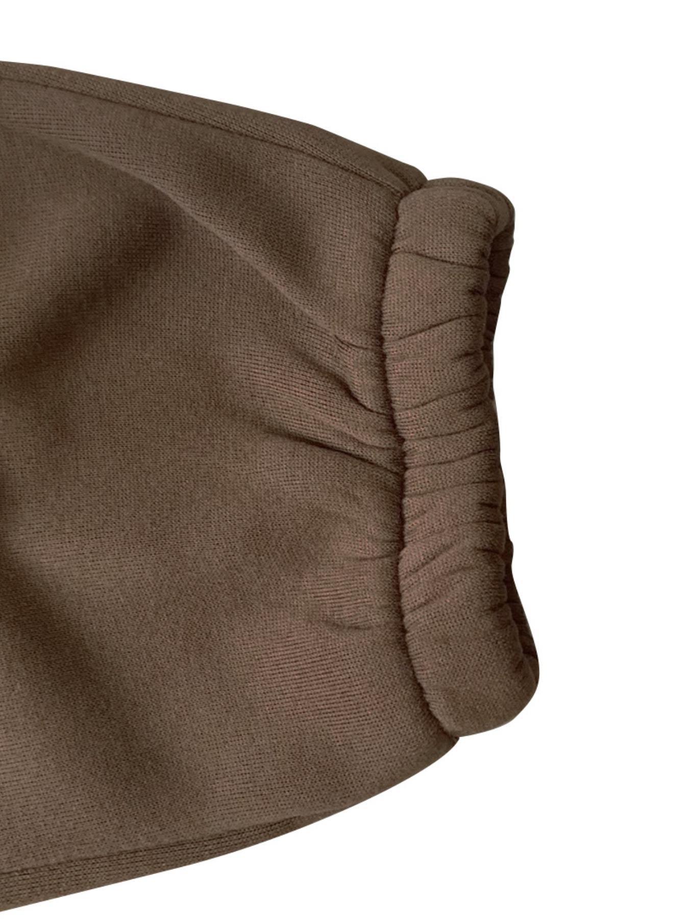 Two-piece women's solid-color crew-neck pullover with long sleeves and elastic waist and loose-fitting bottom pants, perfect for all occasions and versatile in style.