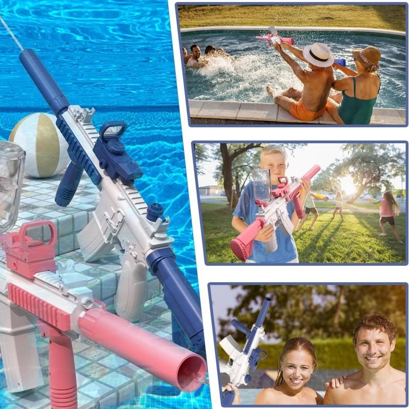 Rechargeable Large Electric Water Gun for Summer Parties, Outdoor Pool and Beach Fun, Lithium Battery Powered Toy for All Ages
