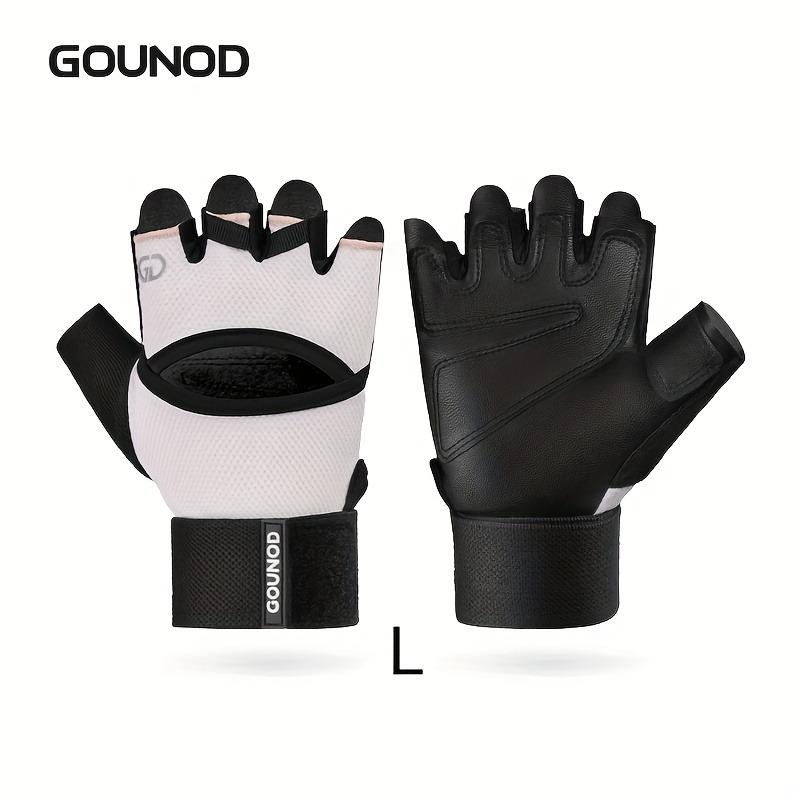 Fitness Half-Finger Gloves, Outdoor Cycling Sports Gloves, Non-Slip, Thickened, Wear-Resistant with Straps, Weightlifting Training Gloves