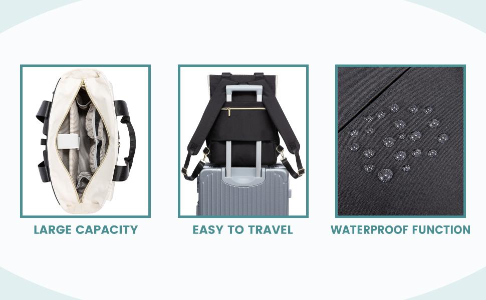 LOVEVOOK Diaper Bag Backpack with Changing Pad, Diaper Bag Tote with Insulated Pockets, Large Diaper Bag with Pacifier Case,Anti-Theft Travel Backpack for Women, Gift for Valentine's Day