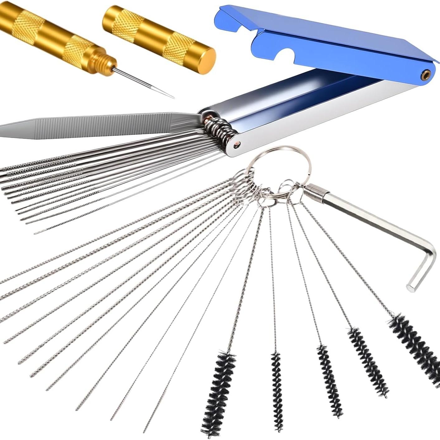 Carburetor Cleaning Kit, Torch Tip Cleaner Tool For Motorcycle, Lawnmower, Atv, Chainsaw, Spray Gun, Small Engine, Premium Torch Tip Cleaner, Carbons Dirt Jet Remove, Suitable for Auto, Motorcycles, ATV, Welder, Lawn Equipment