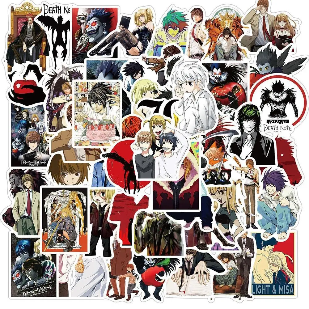 2026 Hot selling toys 10/30/50pcs Classic Anime Death Note Cartoon Stickers Decals DIY Skateboard Notebook Phone Diary Cool Japanese Manga Decals Toy Internet-famous toy