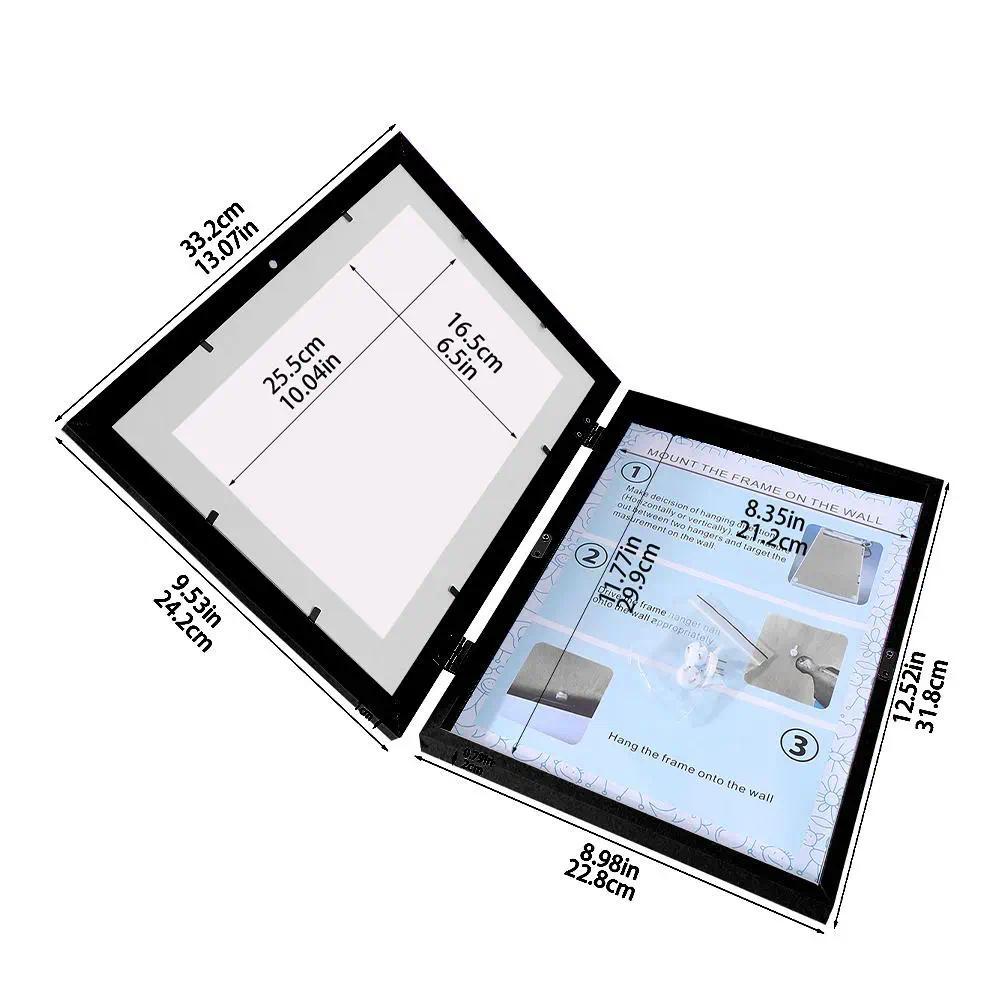 Magnetic Storage Frame with Corner Protection, Acrylic Art Frame, Wall-Mounted Floral Decor, Ideal for Home, School, Office #GLOBAL PICKS