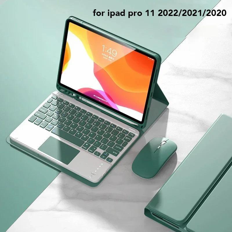 Free Mouse Touchpad Folding Wireless Keyboard for iPad 10 2022 Pro 11 Air 6 Air 5 4 Case Air 3 Pro 10.5 10.2 8th 9 Gen Magnetic Keyboard Case