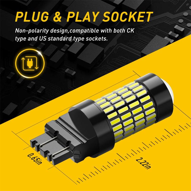 AUXITO 3157 LED Bulbs Reverse Lights, 102-SMD Chipsets 500% Brighter 3056 3156 3057 4157 LED Bulbs with Projector for Reverse Back Up Lights Tail Brake Signal Parking Lights, 6000K White