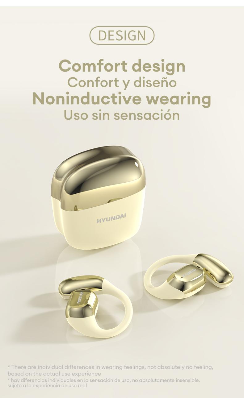 HYUNDAI Space-Y3PRO High-High-Fidelity Robust Bass Audio Headphones Ultra-Comfort Ergonomic Ear-Hanging Headsets Waterproof Sports Earbuds to Running Driving