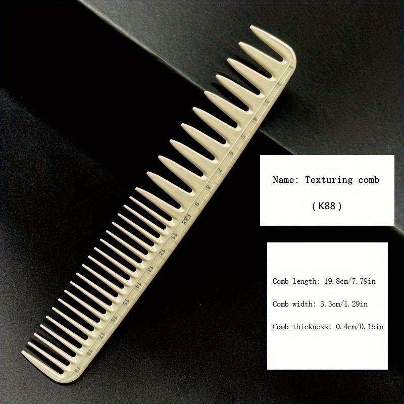 Professional Comb Set 6-Piece, Durable Haircut Tools for Salon and Home Use, Precision Cutting with Measurement Marks